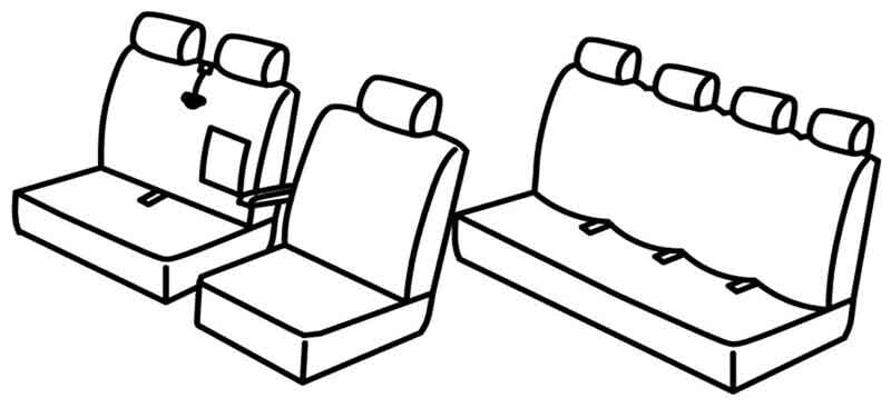 Set coprisedili Superior - Nocciola - compatibile per Citroen Jumper (05/14>) Dal 2021 - Fiat Ducato (05/20>) - Opel Movano (01/22>) - Peugeot Boxer (05/14>) dal 2021