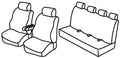 Set coprisedili Superior - Nero/Rosso - compatibile per Citroen Jumper (05/14>) - Fiat Ducato (05/14>) - Opel Movano (01/22>) - Peugeot Boxer (05/14>)