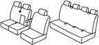 Set coprisedili Superior - Nero/Blu - compatibile per Ford Transit (04/14>)