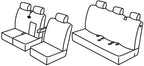Set coprisedili Superior - Nero/Rosso - compatibile per Ford Transit (04/14>)