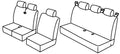 Set coprisedili Superior - Grigio/Nero - compatibile per Ford Tourneo Custom (08/23>) - Volkswagen Transporter T7 (03/25>)