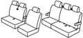 Set coprisedili Superior - Grigio/Nero - compatibile per Mercedes Classe V (03/14>) - Mercedes Vito (01/15>)