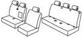 Set coprisedili Superior - Nero/Rosso - compatibile per Mercedes Sprinter (06/06>05/18) - Volkswagen Crafter (04/06>12/16)