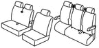 Set coprisedili Superior - Nero/Rosso - compatibile per Mercedes Classe V (03/14>) - Mercedes Vito (01/15>)