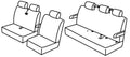 Set coprisedili Superior - Nero/Blu - compatibile per Mercedes Classe V (03/14>) - Mercedes Vito (01/15>)