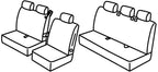 Set coprisedili Superior - Nero/Blu - compatibile per Opel Vivaro (03/19>) - Peugeot Expert (04/16>)
