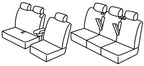 Set coprisedili Superior - Nero/Rosso - compatibile per Opel Vivaro (03/19>) 5+1 - Peugeot Expert (04/16>) 5+1