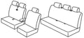 Set coprisedili Superior - Nero/Blu - compatibile per Opel Vivaro (01/14>02/19) - Renault Trafic (06/14>)