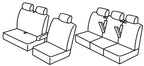 Set coprisedili Superior - Nero/Grigio - compatibile per Fiat Talento (05/16>) 5+1 - Opel Vivaro (01/14>02/19) 5+1 - Renault Trafic (06/14>) 5+1