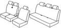 Set coprisedili Superior - Grigio/Nero - compatibile per Opel Vivaro (01/14>02/19) - Renault Trafic (06/14>)