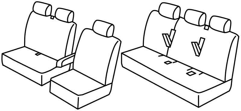 Set coprisedili Superior - Beige - compatibile per Renault Trafic (06/14>)