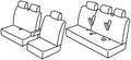 Set coprisedili Superior - Nero/Rosso - compatibile per Renault Trafic (06/14>)