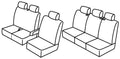 Set coprisedili Superior - Nero/Rosso - compatibile per Renault Trafic (03/21>)