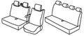 Set coprisedili Superior - Nero/Rosso - compatibile per Renault Master (07/24>)