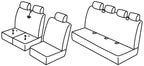 Set coprisedili Superior - Nocciola - compatibile per Volkswagen Crafter (01/17>) 6+1