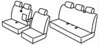 Set coprisedili Superior - Nero/Rosso - compatibile per Volkswagen Multivan T5 (04/03>03/15) - Volkswagen Transporter T6 (04/15>12/19)