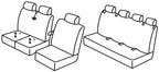 Set coprisedili Superior - Grigio/Nero - compatibile per Volkswagen Crafter (01/17>) 6+1
