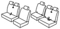 Set coprisedili Superior - Nero/Rosso - compatibile per Volkswagen Transporter T6.1 (01/20>12/24)