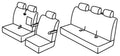 Set coprisedili Superior - Nocciola - compatibile per Volkswagen Transporter T6.1 (01/20>12/24)