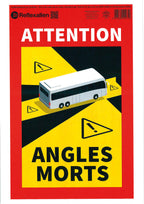 Contrassegno adesivo angoli morti, 1 pz - Autobus - FRA