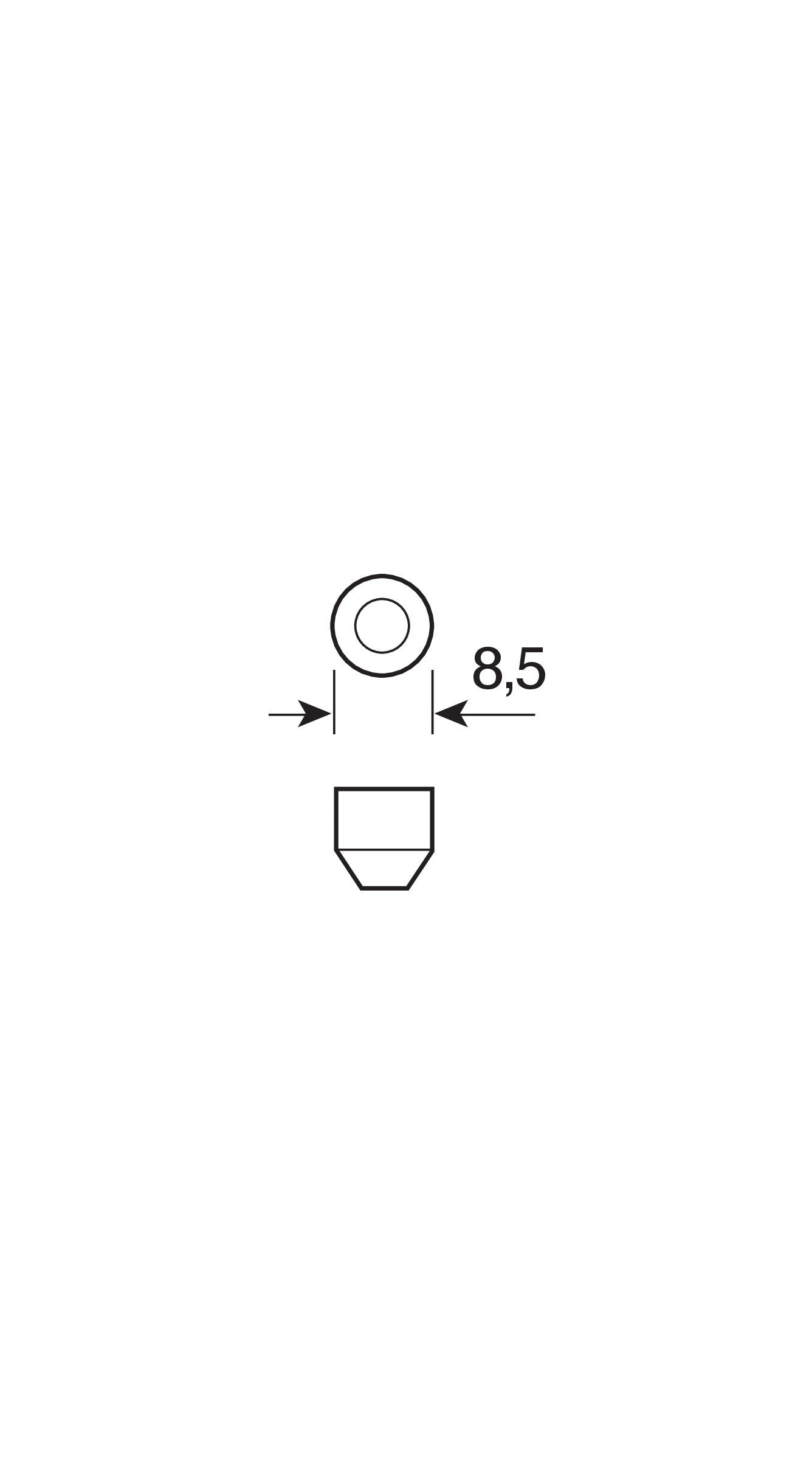 24V Led Series - 6 Led - 11x41 mm - SV8,5-8 - 2 pz - Scatola - Bianco