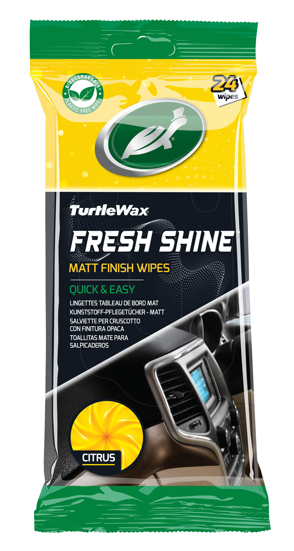 Fresh Shine, salviette per cruscotto, finitura opaca - 24 pz