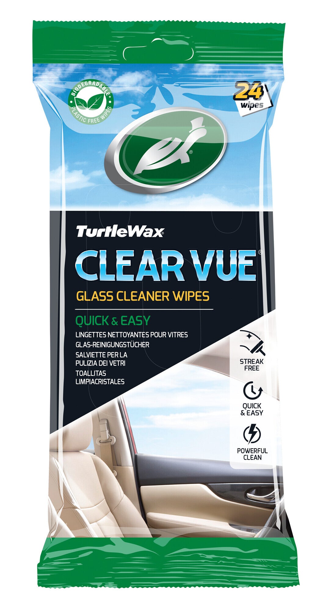 Clear Vue, salviette per la pulizia dei vetri - 24 pz