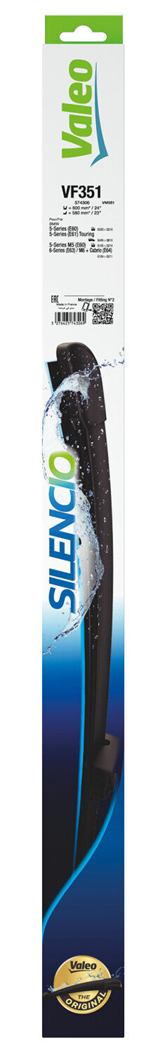 Silencio Flat Blades, spazzole tergicristallo - VF351 - 600 + 580 mm - 2 pz