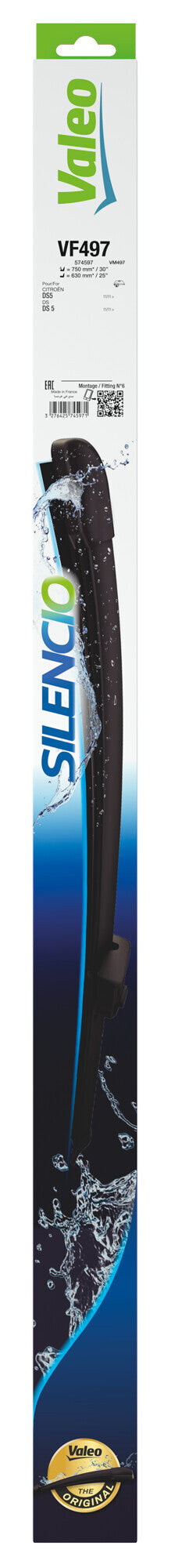 Silencio Flat Blades, spazzole tergicristallo - VF497 - 750 + 630 mm - 2 pz