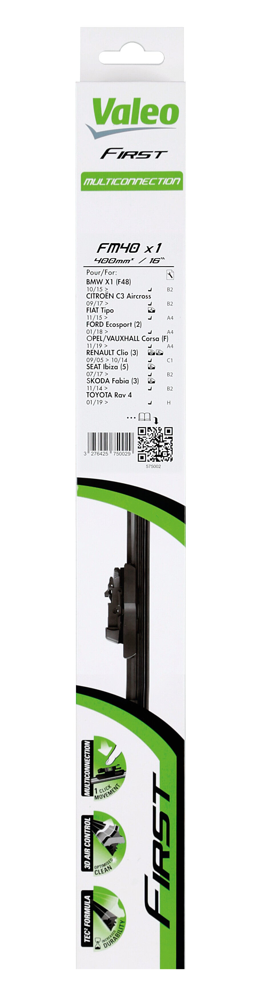 First Flat Blades, spazzola tergicristallo - FM40 - 400 mm - 1 pz