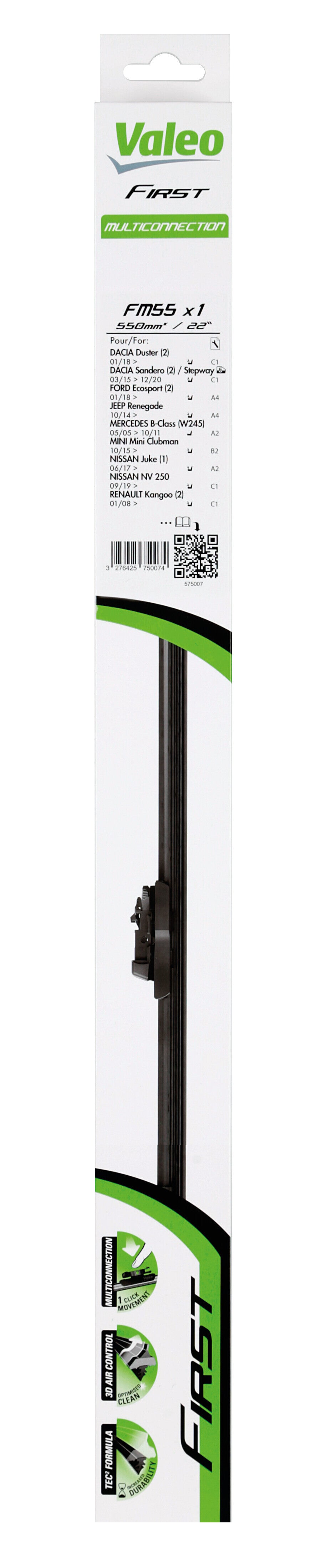 First Flat Blades, spazzola tergicristallo - FM55 - 550 mm - 1 pz