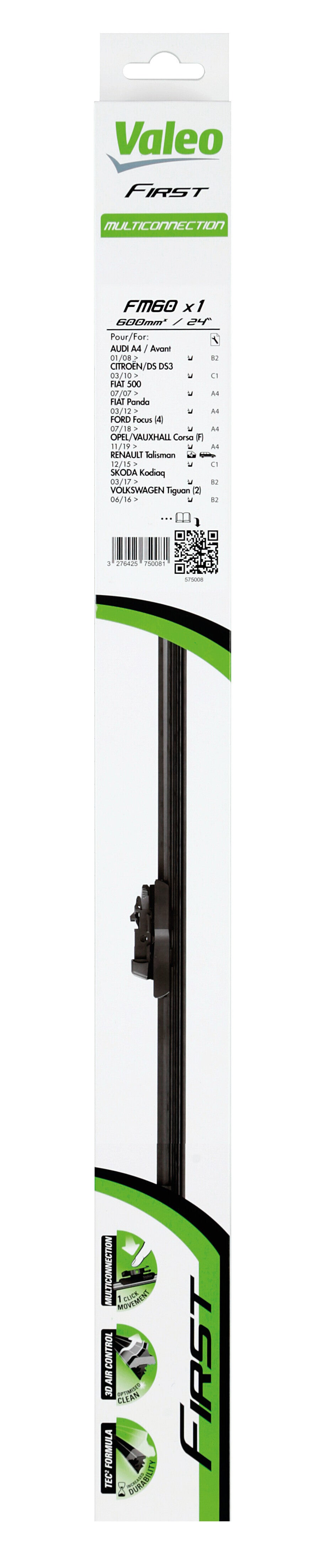 First Flat Blades, spazzola tergicristallo - FM60 - 600 mm - 1 pz