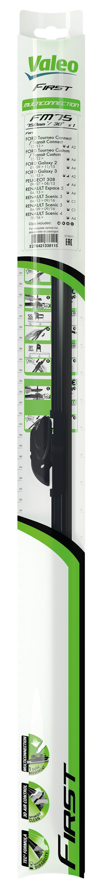 First Flat Blades, spazzola tergicristallo - FM75 - 750 mm - 1 pz