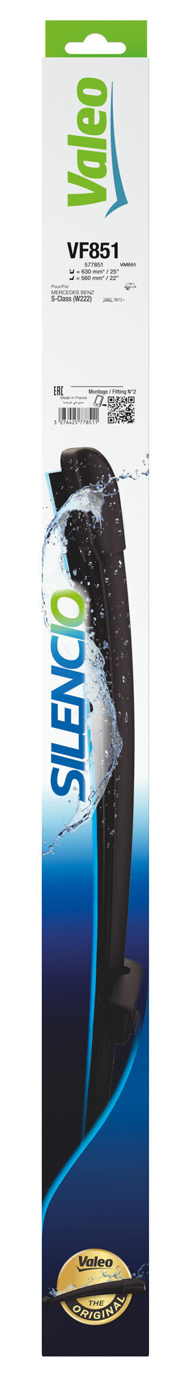 Silencio Flat Blades, spazzole tergicristallo - VF851 - 630 + 560 mm - 2 pz