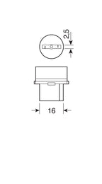 12V Lampada 1 filamento - P27W - 27W - W2,5x16d - 2 pz - Scatola