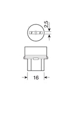 12V Lampada 2 filamenti - P27/7W - 27/7W - W2,5x16q - 10 pz - Scatola