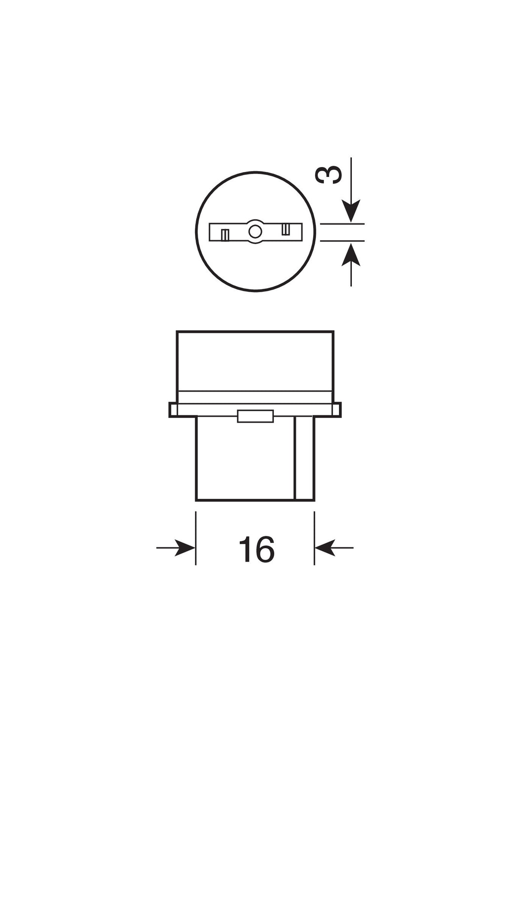 12V Lampada con zoccolo vetro - WY21W - 21W - W3x16d - 2 pz - Scatola - Arancio
