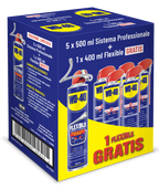 Promozione 5 x 500 ml WD-40 Sistema Professionale + 1 x 400 ml Flexible gratis