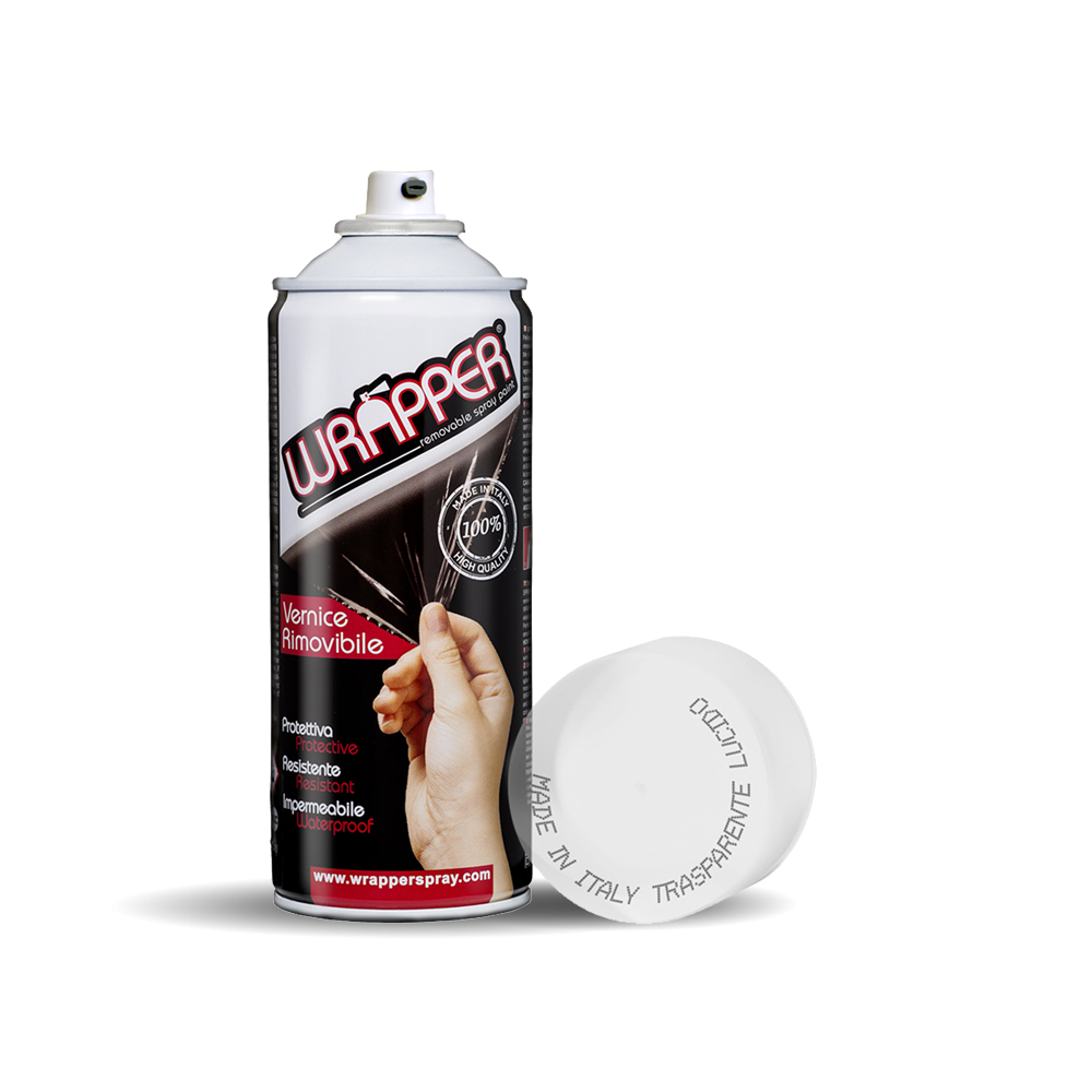 Wrapper, pellicola spray rimovibile, 400 ml - Trasparente lucido