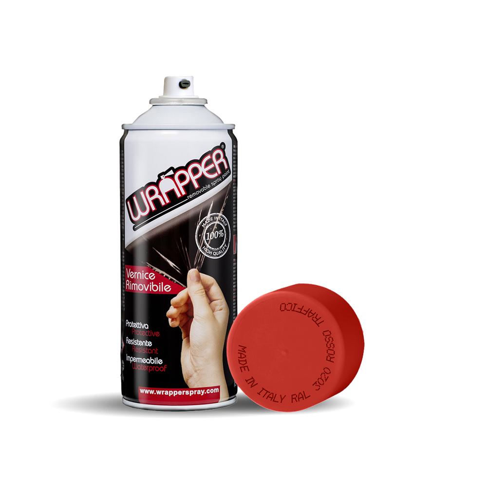 Wrapper, pellicola spray rimovibile, 400 ml - Rosso traffico - Ral 3020