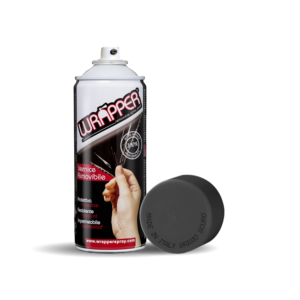 Wrapper, pellicola spray rimovibile, 400 ml - Grigio scuro