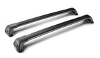 Flush Black Mixed, coppia barre portatutto telescopiche in alluminio - 80+85 cm