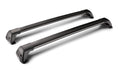 Flush Black Mixed, coppia barre portatutto telescopiche in alluminio - 110+115 cm