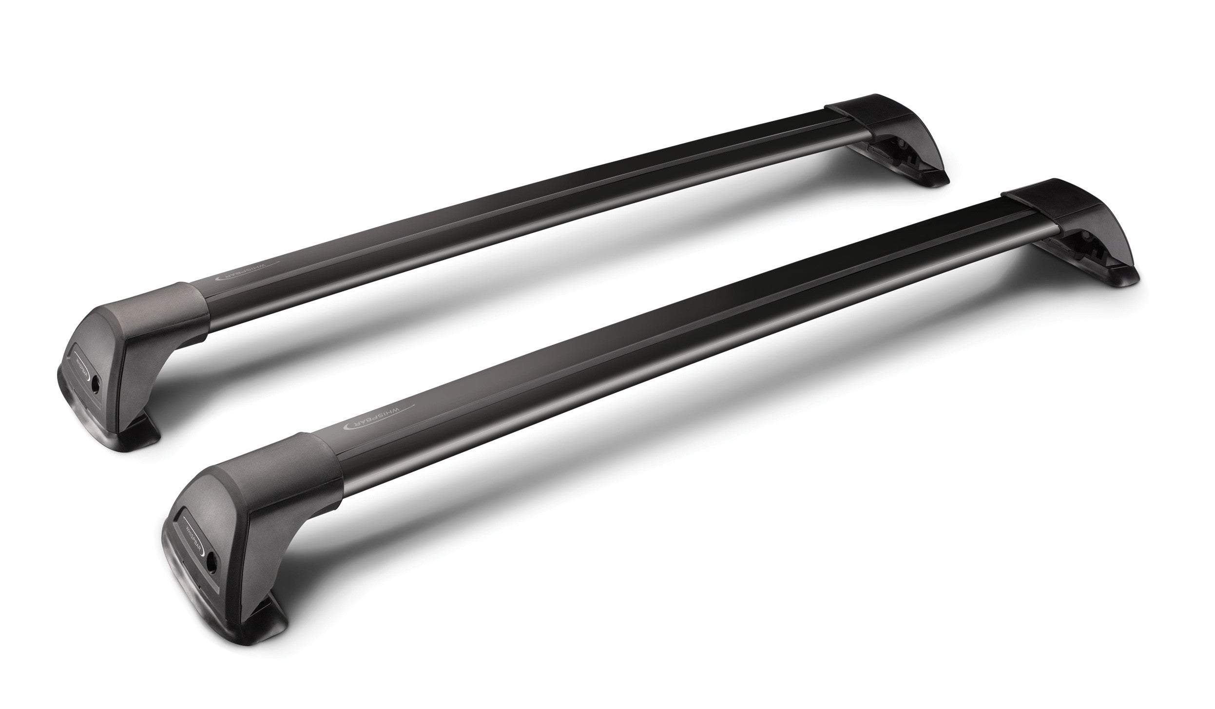 Flush Black Mixed, coppia barre portatutto telescopiche in alluminio - 110+115 cm