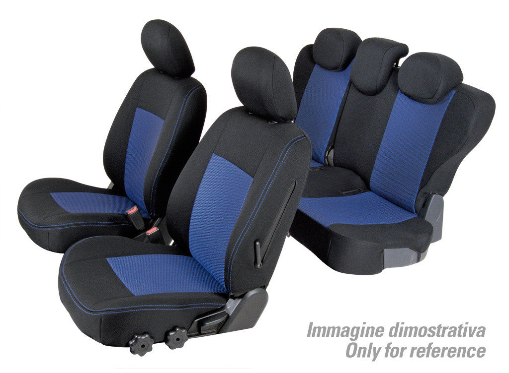 Set coprisedili Superior - Nero/Blu - compatibile per Volkswagen Polo 5p (11/01>08/09)