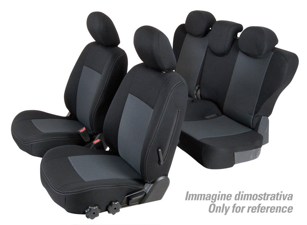 Set coprisedili Superior - Nero/Grigio - compatibile per Kia Venga (02/10>11/19) Open, World Cup Edition