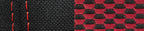 Set coprisedili Superior - Nero/Rosso - compatibile per Renault Scenic 7 posti (05/09>10/16)